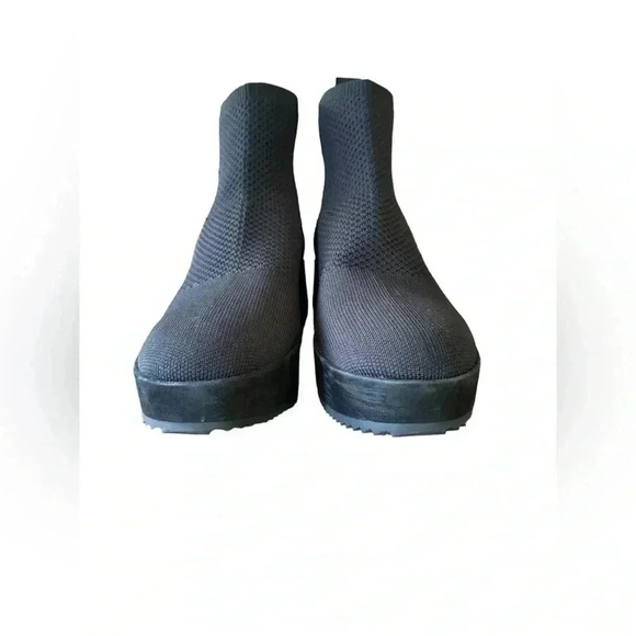 Eileen Fisher Mars Knit Wedge Heel Booties Size 9 - Picture 5 of 16
